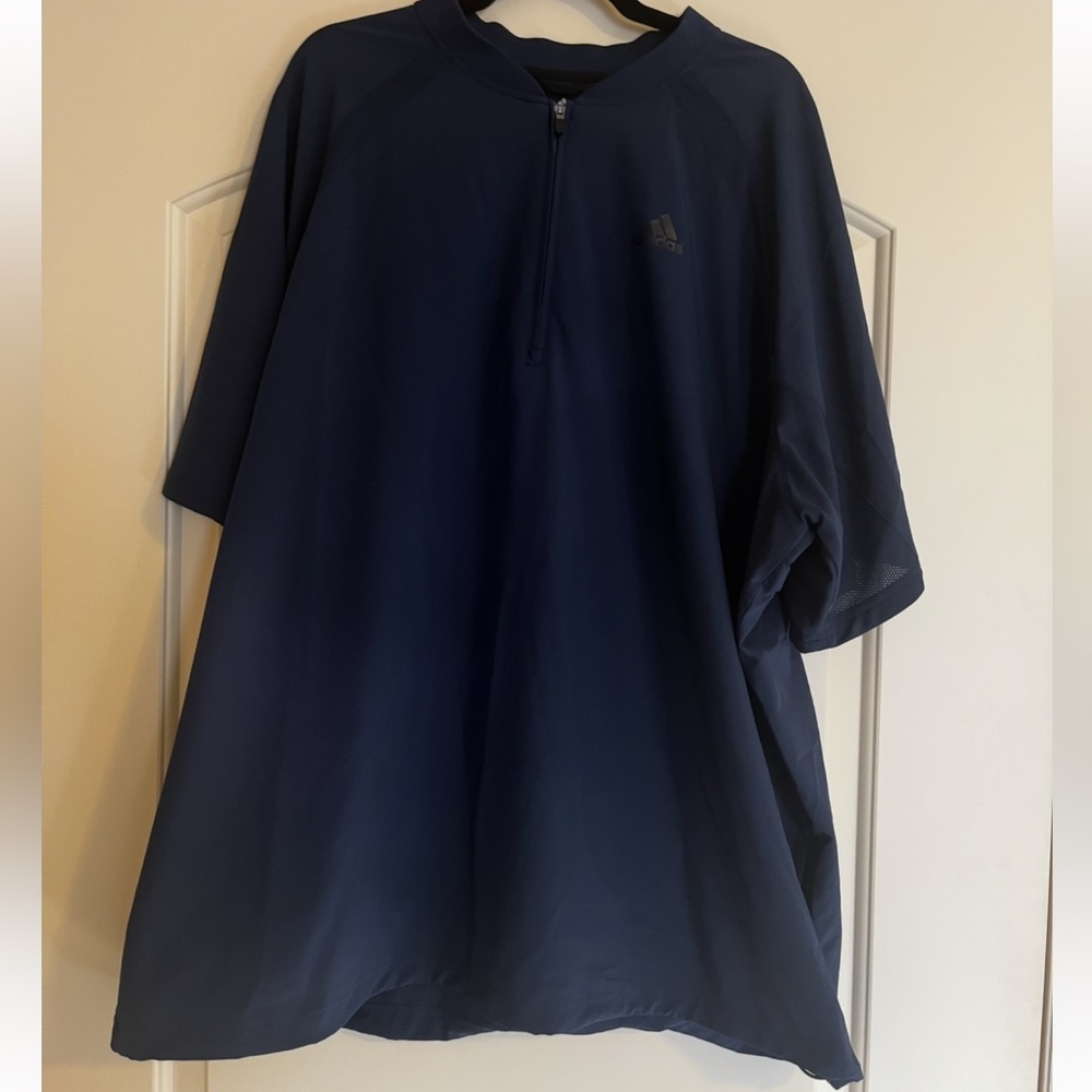 Blue Adidas short sleeve windbreaker 2XL